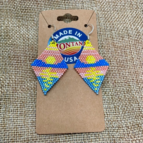 Beaded Sunset Earrings - Picture 3 of 6